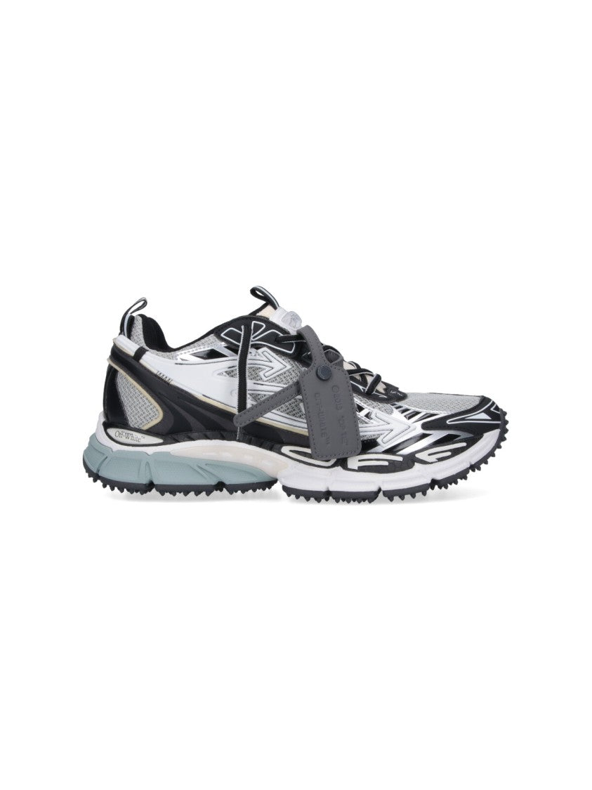 Off-White Grey Fabric Be Right Back Sneakers