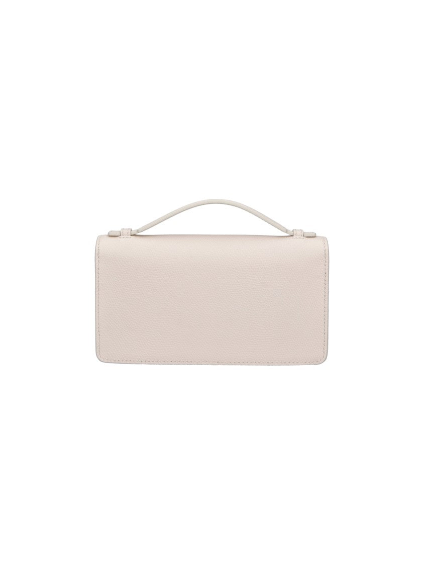 Valentino Garavani White Vlogo Signature Calfskin Gold Chain Wallet