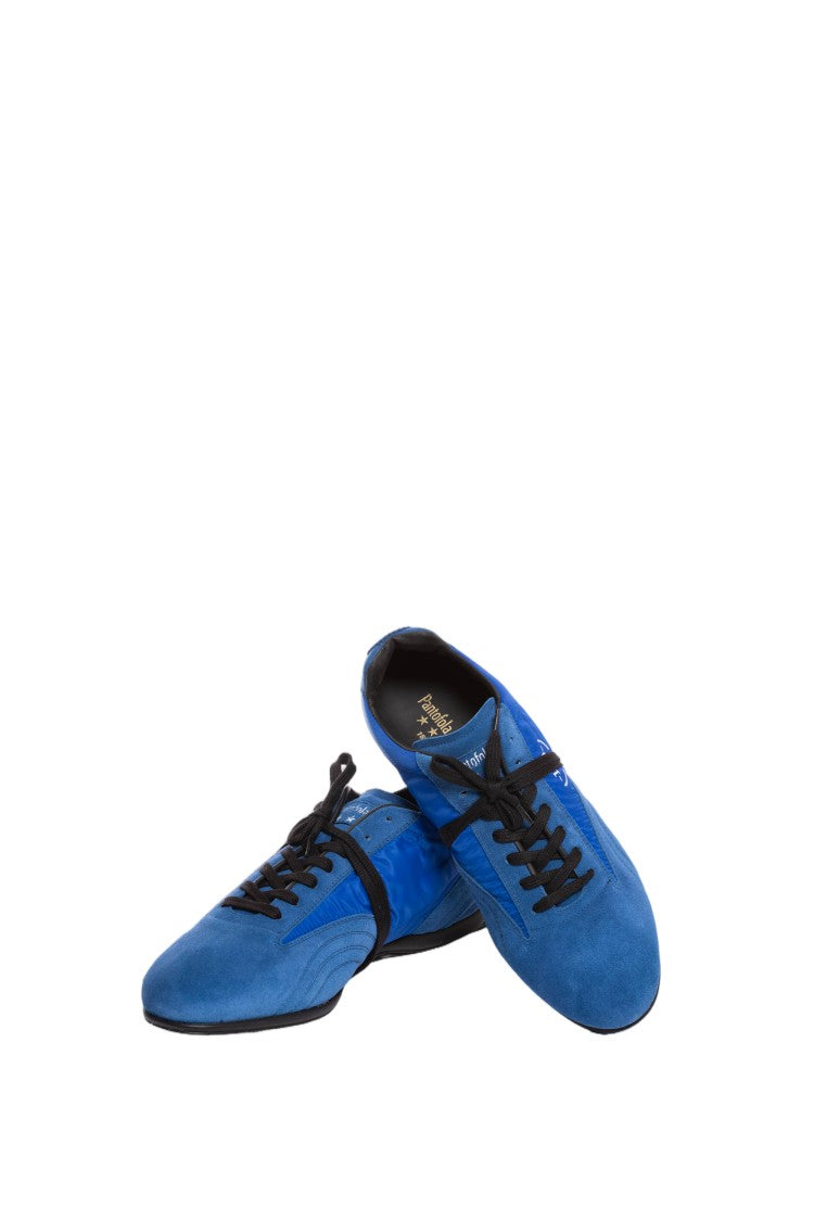 Pantofola D'oro Blue Suede Nylon Vibram Sole Sneakers