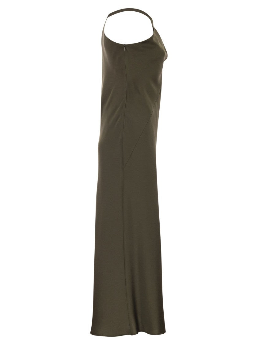 Max Mara Mseentrata - One-Shoulder Dress In Shiny Satin