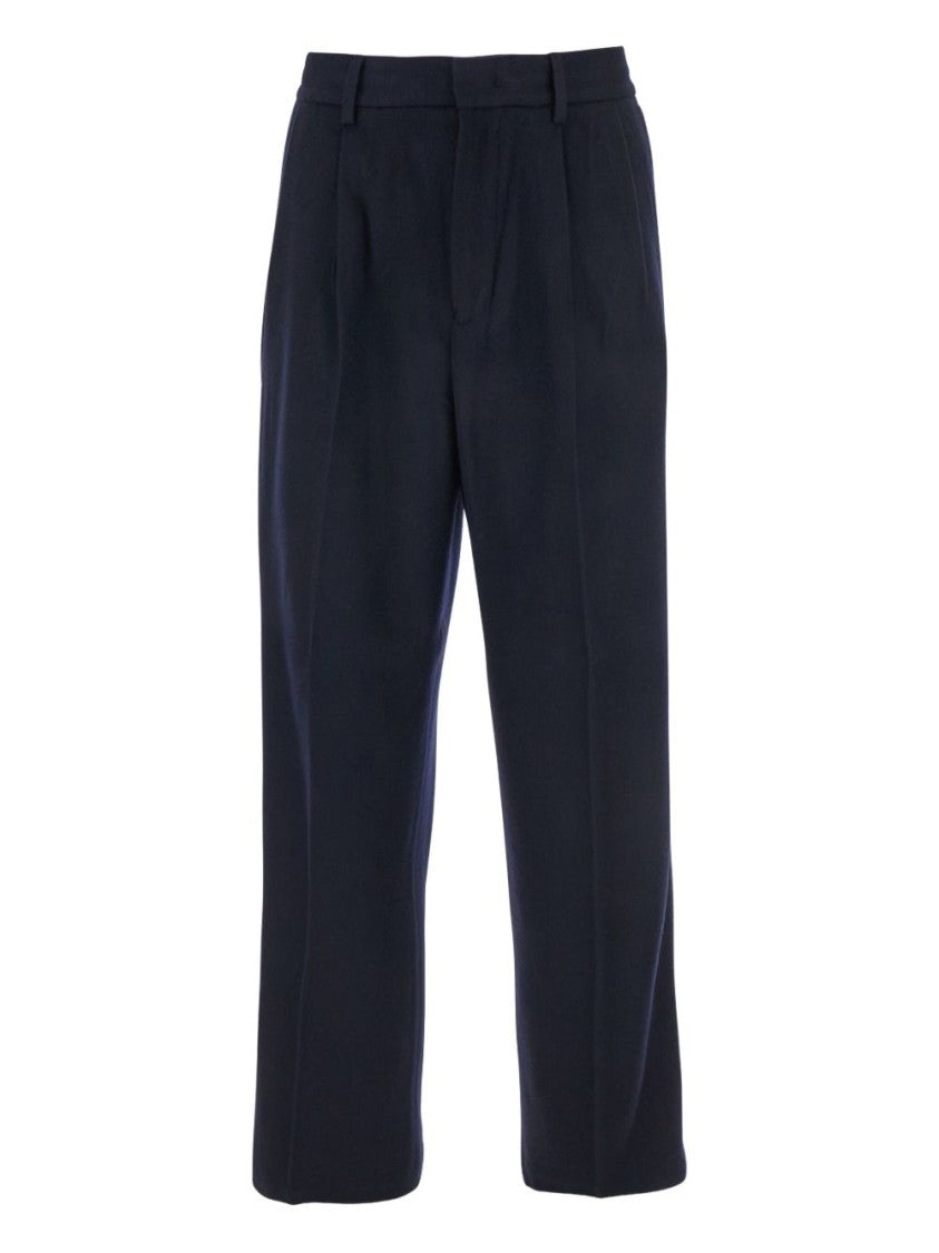 Emporio Armani Tailored Blue Trousers With Front Darts