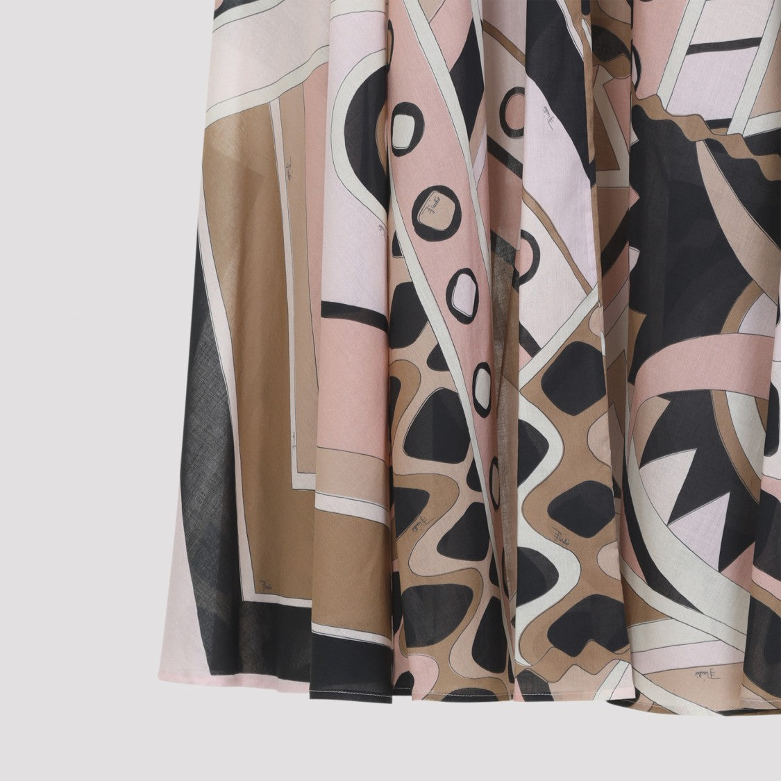 Pucci Long Multicolor Geometric Print Maxi Skirt