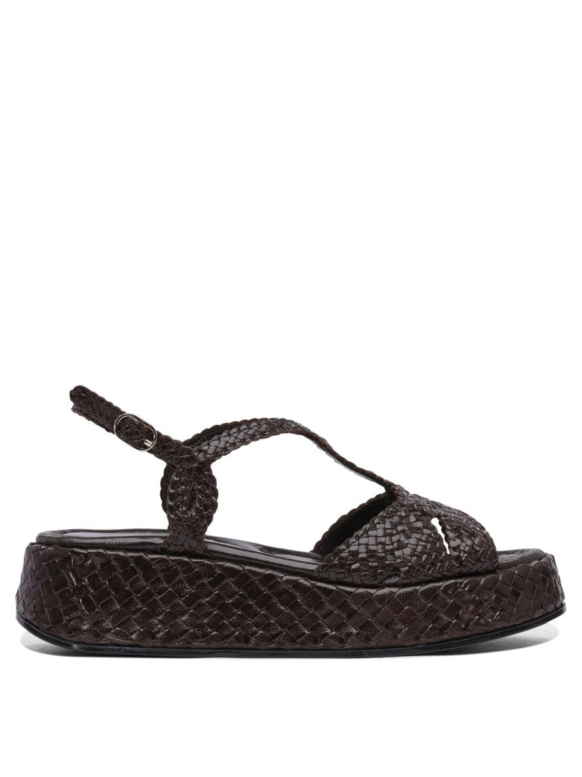 Pons Quintana Woven Sandals With Adjustable Strap And Platform Sole