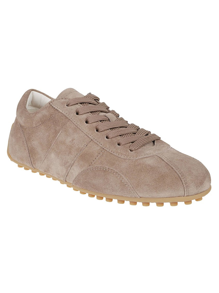 Tod's Suede Low-Profile Sneakers With Tonal Stitching