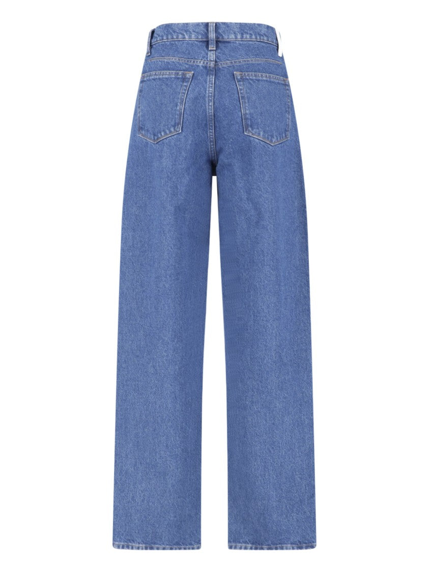 Jil Sander Blue Mid-Rise Straight-Leg Denim Jeans