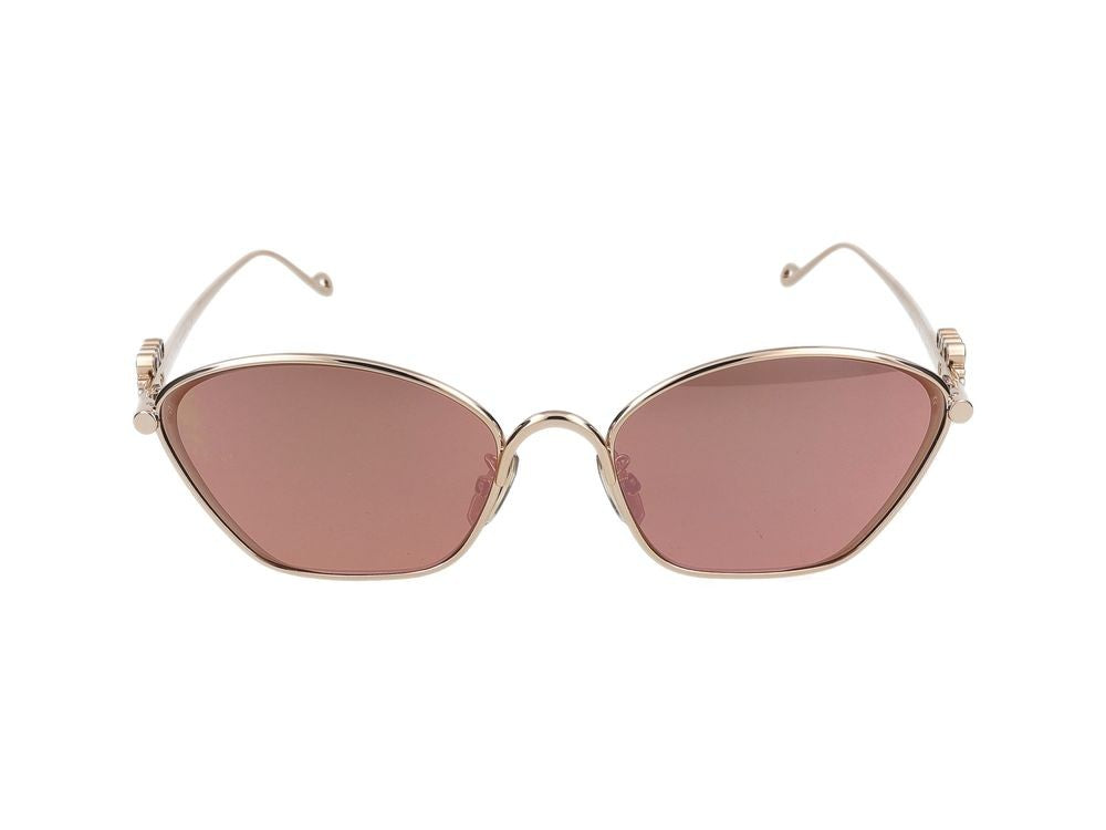 Loewe Lw40115u Angular Metallic Finish Sunglasses