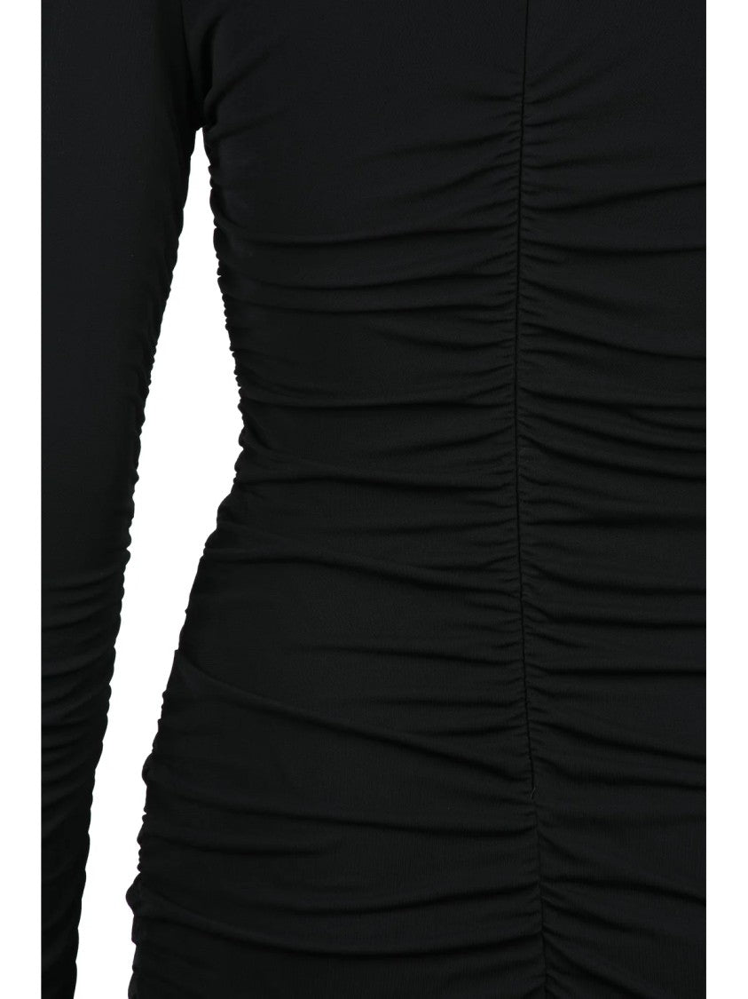 Pinko Black Viscose Fototurbo Stretch Mini Dress