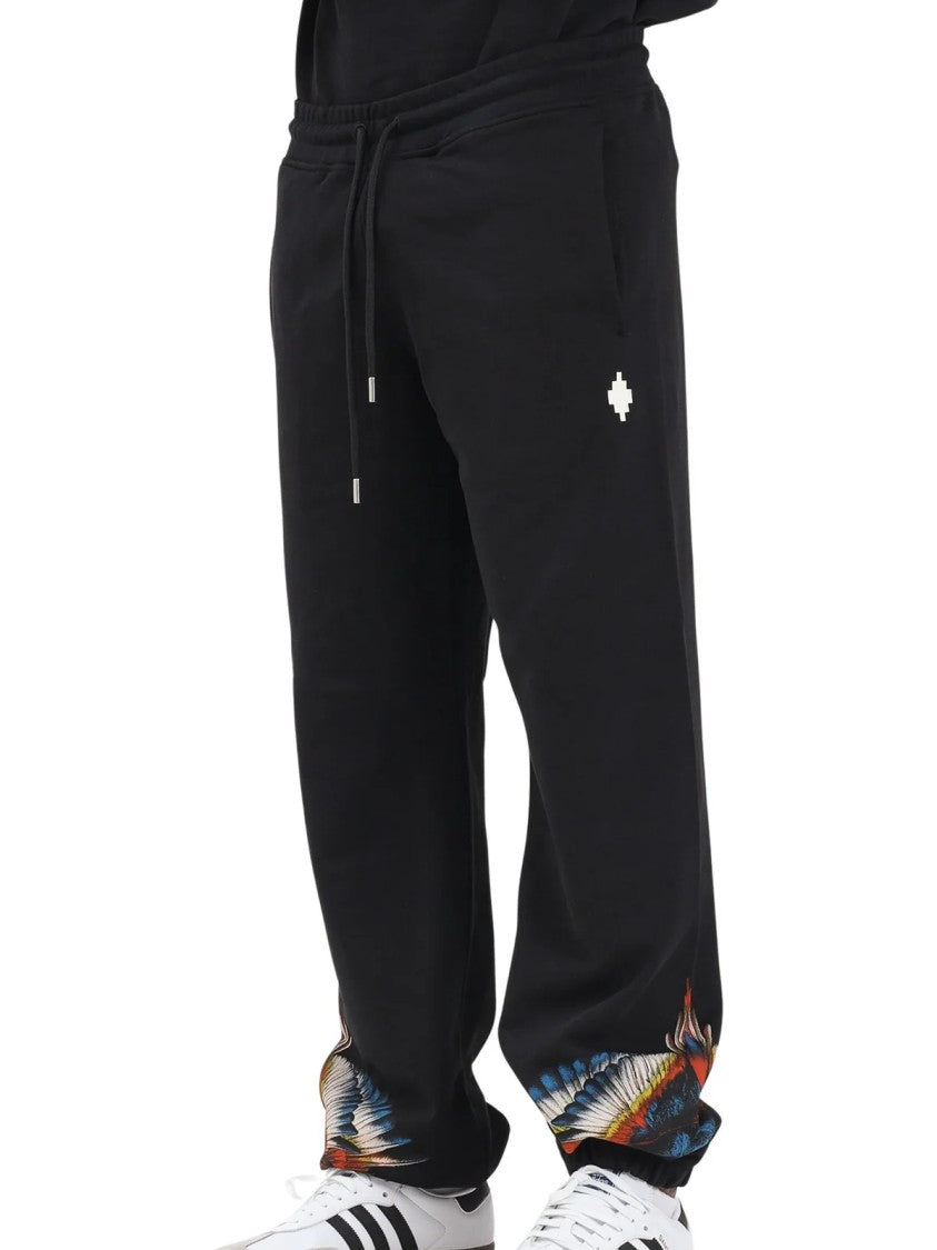 County Of Milan Black Geometric Logo Cotton Sweatpants