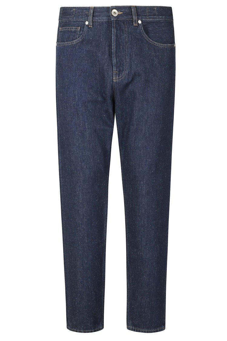Eleventy Silk-Cotton Relaxed Fit Five-Pocket Jeans