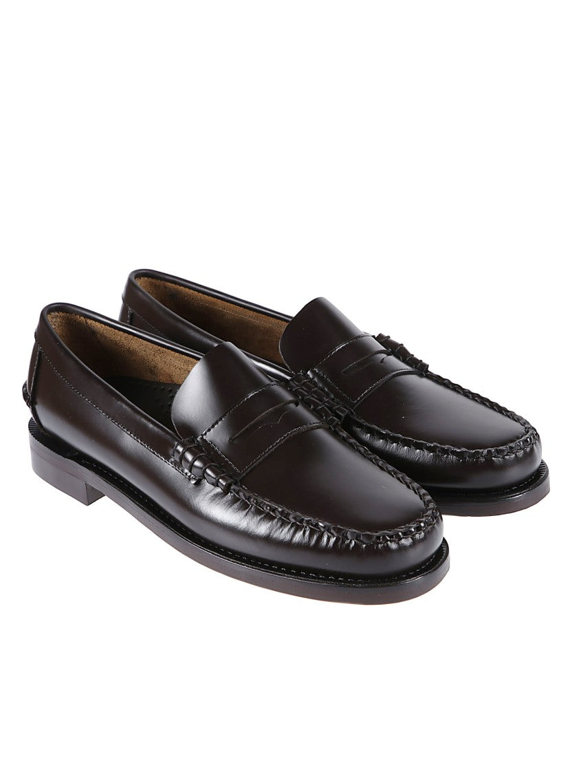 Sebago Brown Classic Dan Calf Leather Loafers