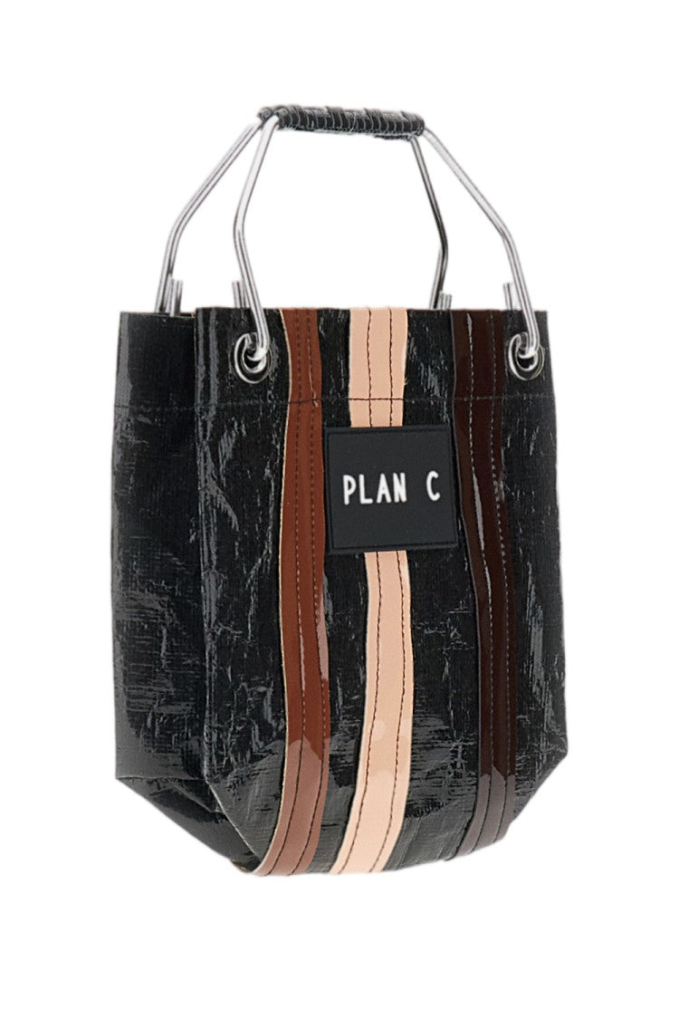 Plan C Multi-Fabric Small Shopper Tote Bag
