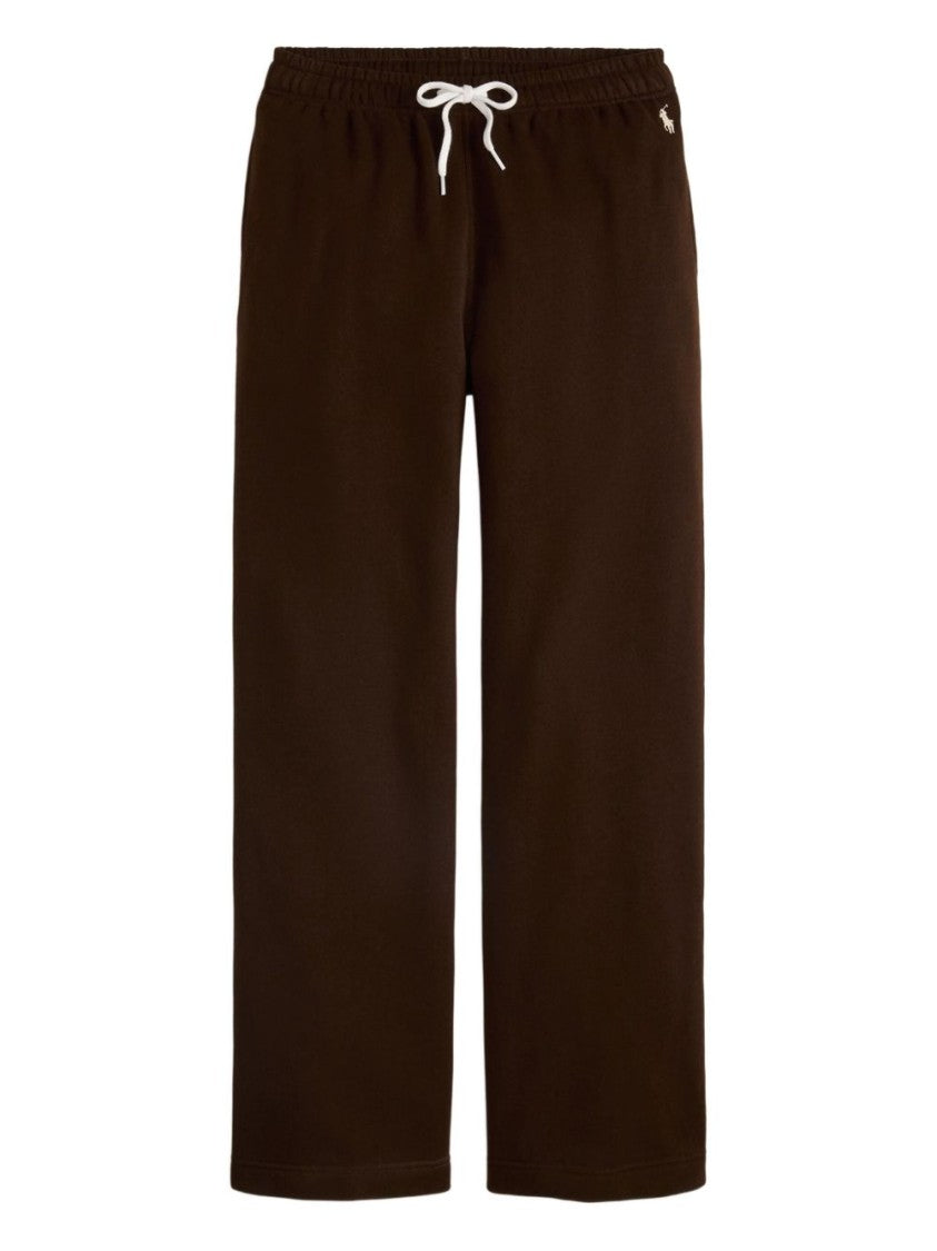 Polo Ralph Lauren Wide-Leg Brown Trousers With Elastic Waistb