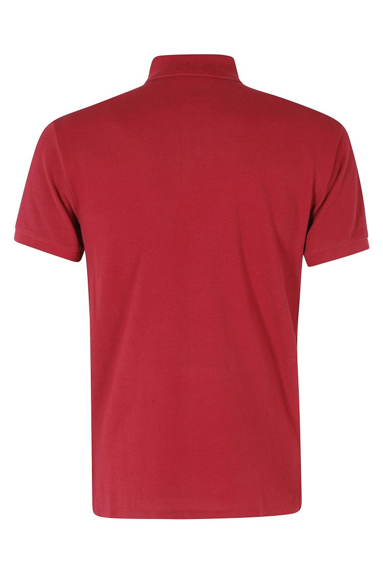 Polo Ralph Lauren Red Slim Fit Short Sleeve Embroidered Logo Cotton Polo Shirt