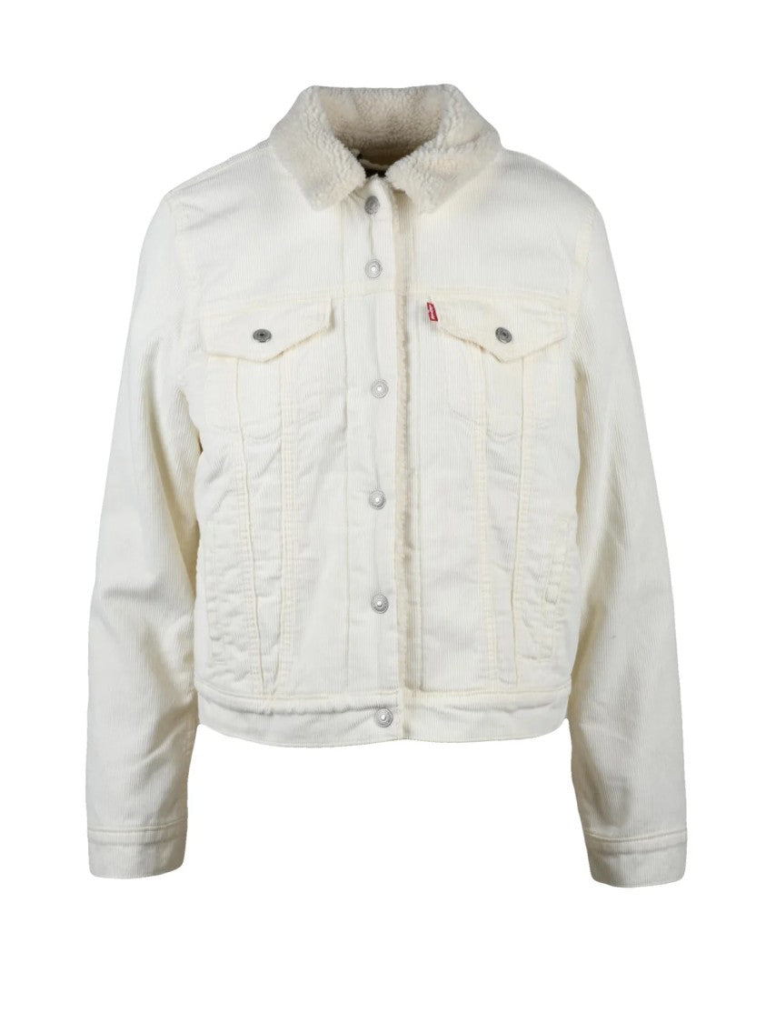 Levi's White Cotton Velvet Jacket