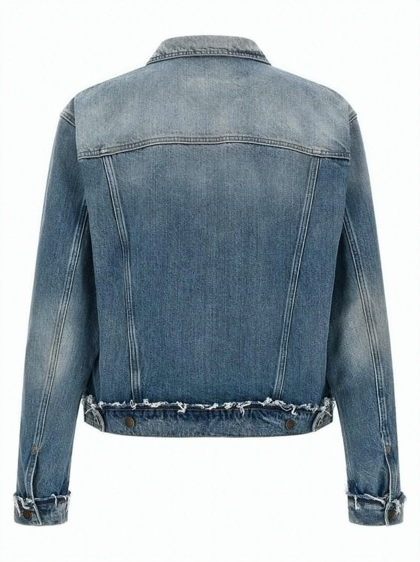 Maison Margiela Denim Jacket With Distressed Accents