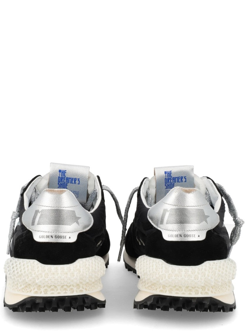 Golden Goose Running Marathon Silver Star Sneakers