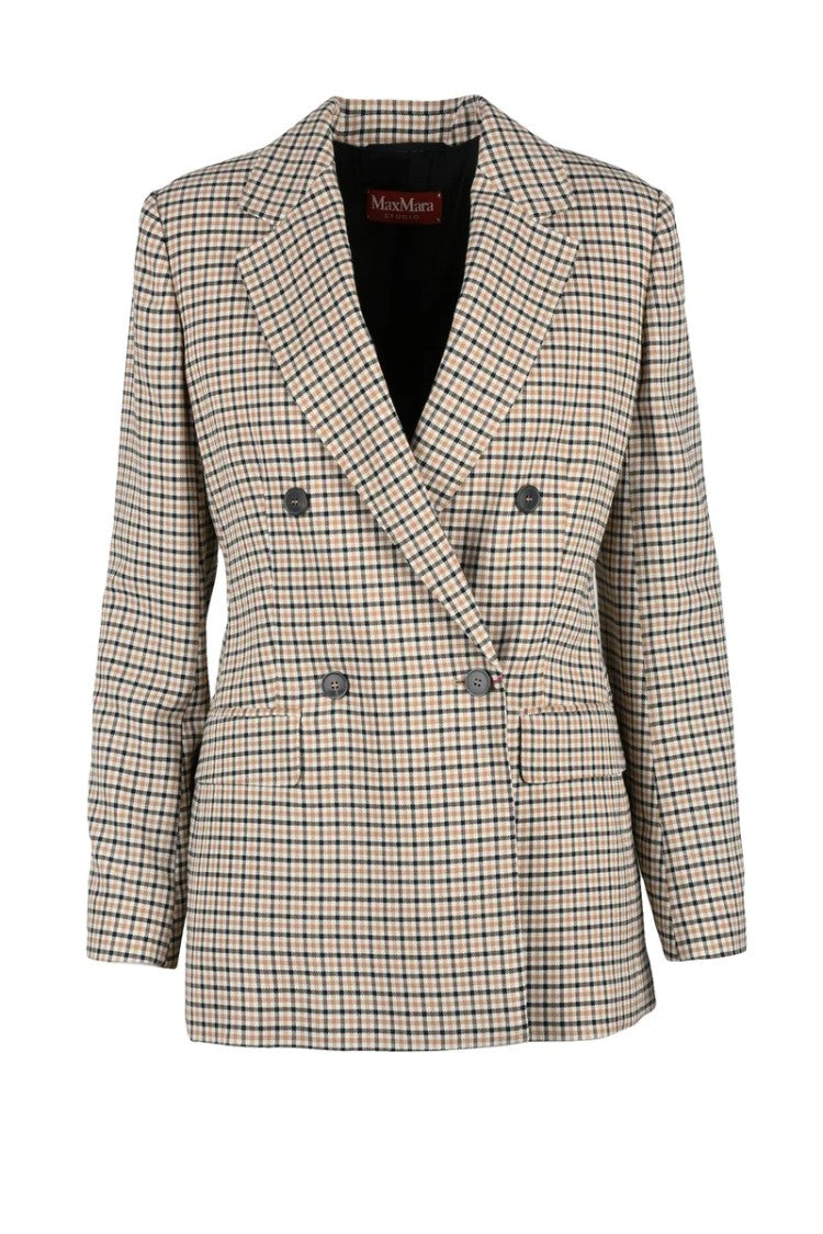 Max Mara Farnese Double-Breasted Jacket - Beige/Brown