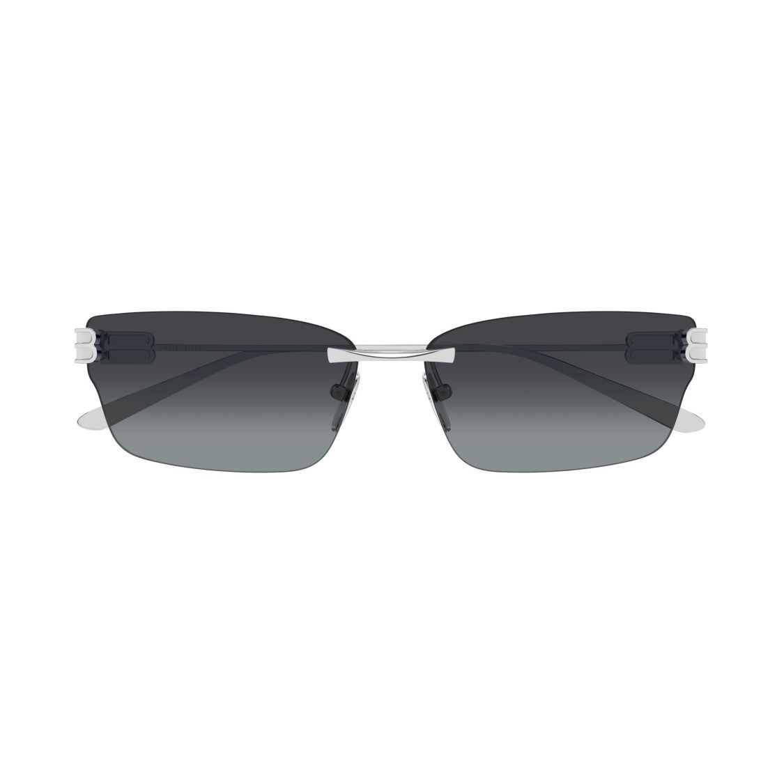Balenciaga Rimless Sunglasses With Rectangular Gradient Lenses And Double-Bar Detail
