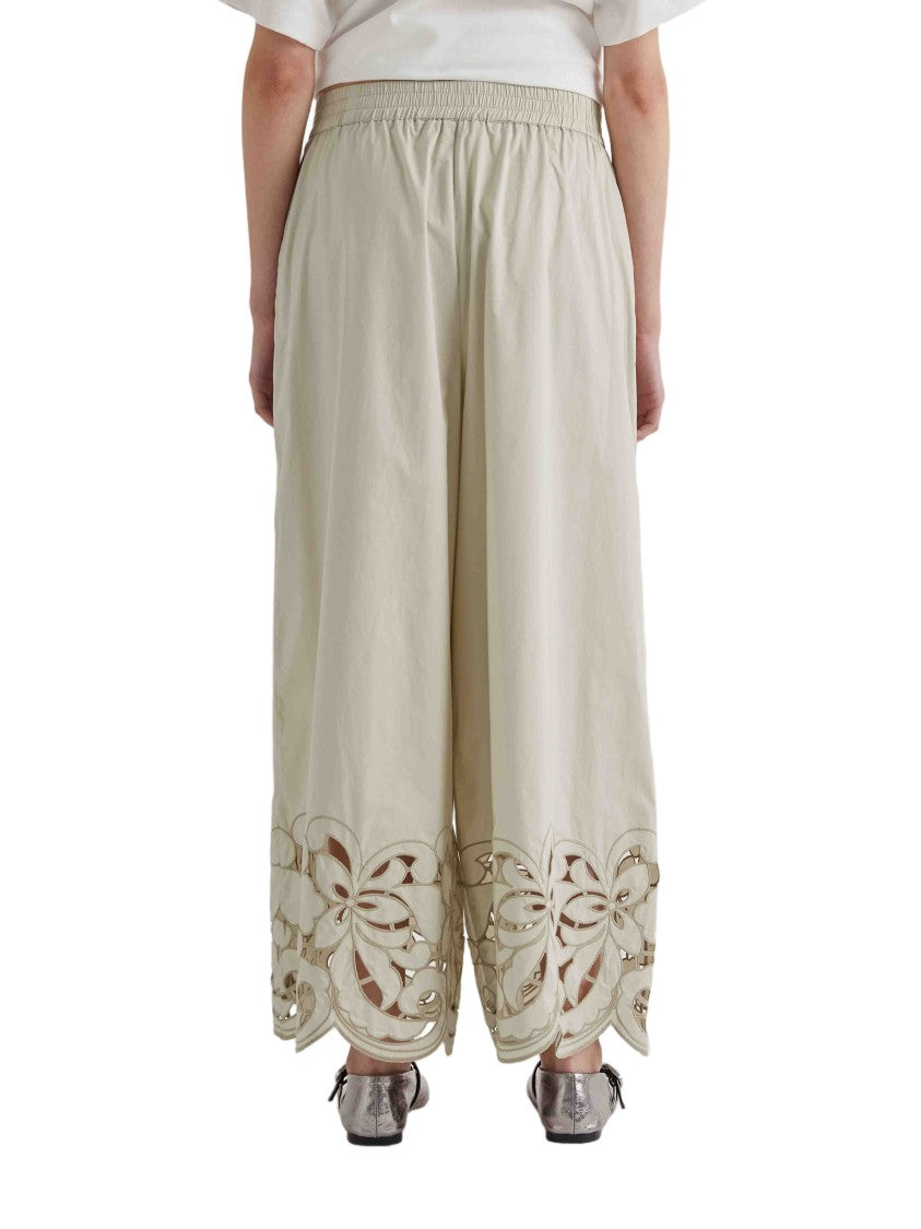 Meimeij Pantalone Wide-Leg Cotton Pants