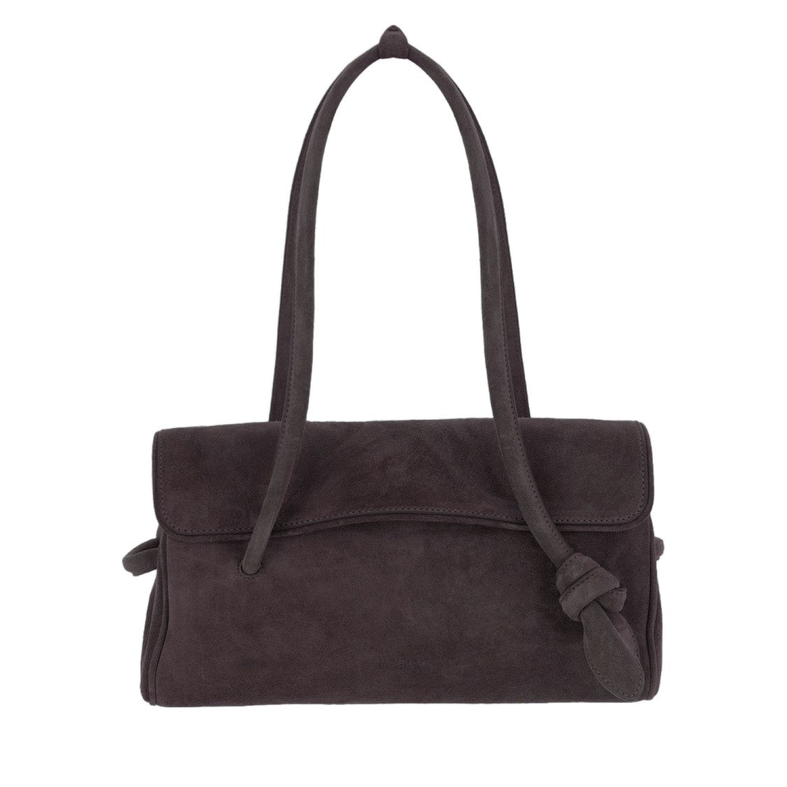 Jacquemus Brown Embossed Logo Suede Backpack