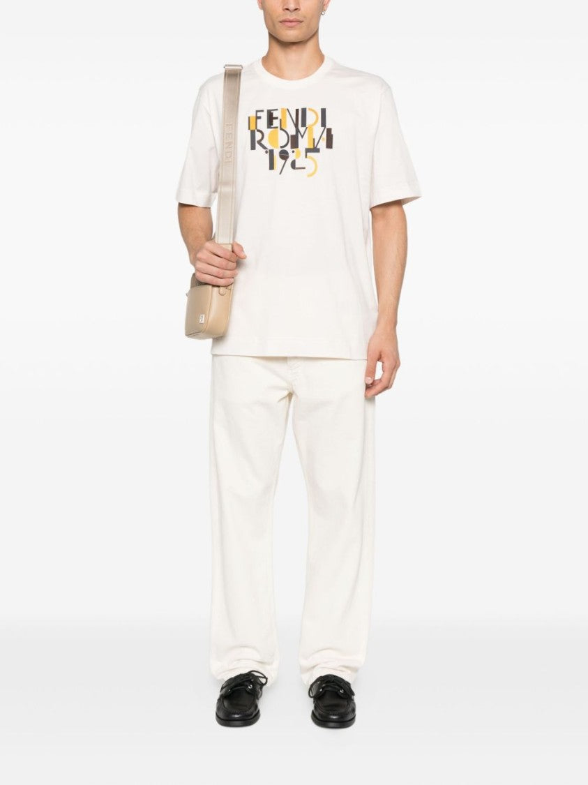 Fendi Relaxed-Fit Graphic Print T-Shirt With Round Neckline