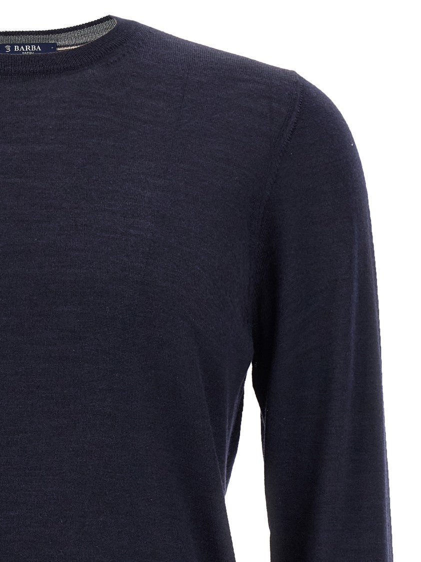 Barba Wool And Silk Blend Crew-Neck Sweater