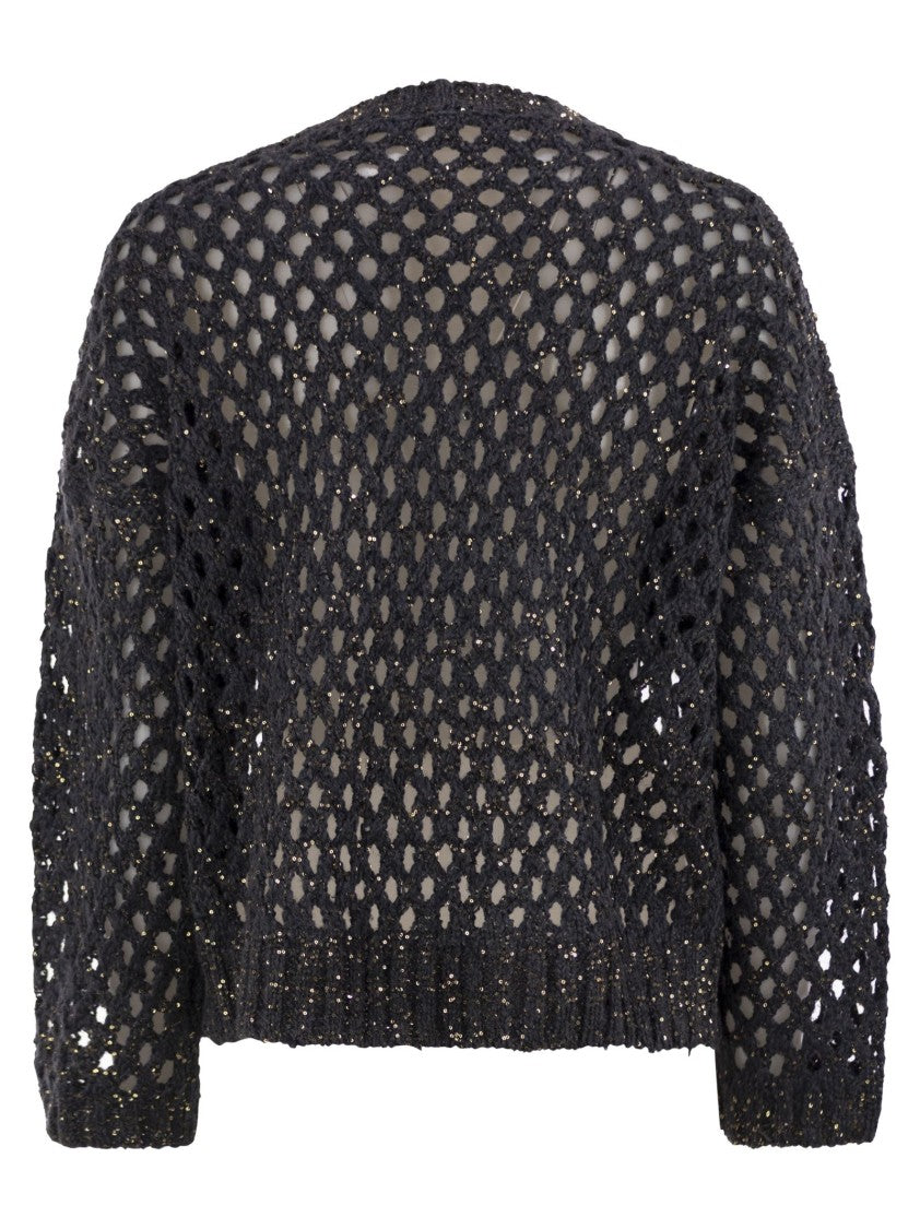 Brunello Cucinelli Dazzling Net Silk And Linen Jersey