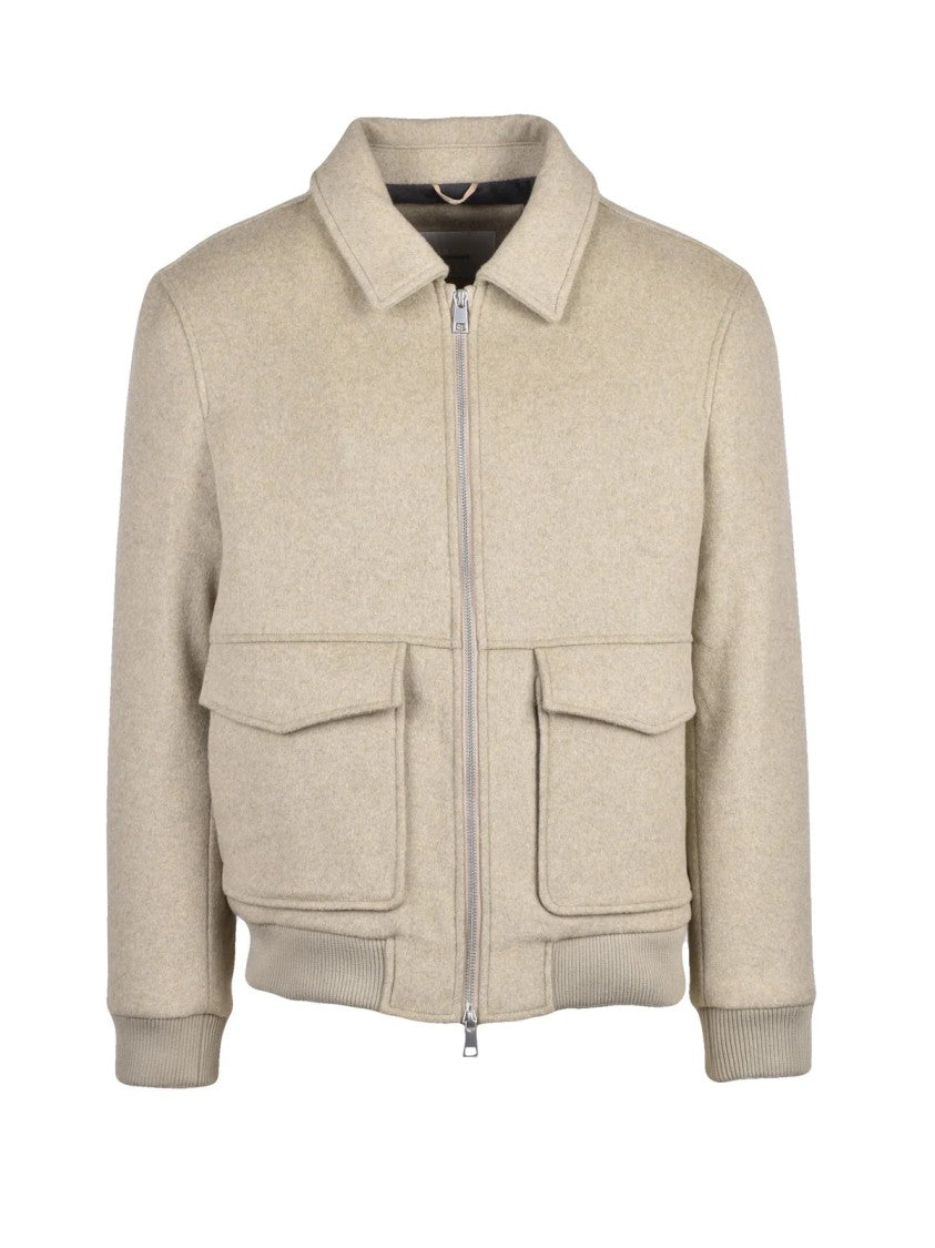 At.P.Co Wardrobe Pistachio Green Padded Wool-Blend Jacket