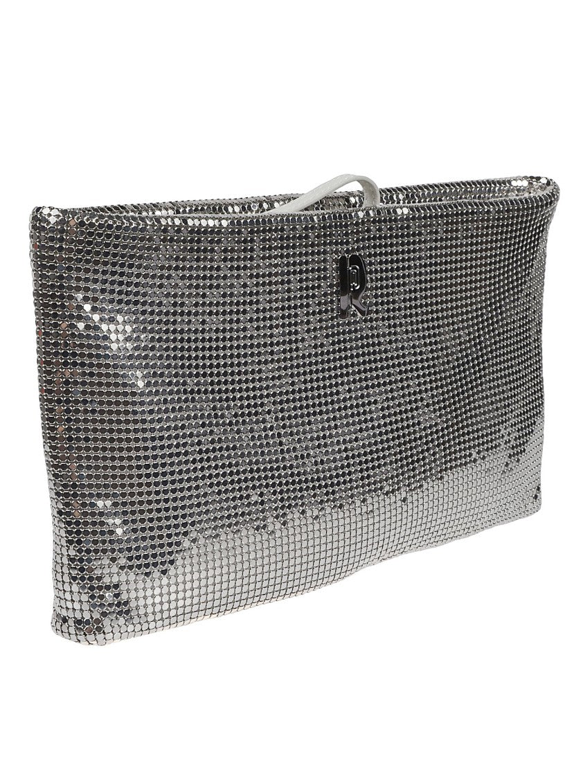 Rabanne Pochette Clutch Rectangular Brass Mesh Clutch