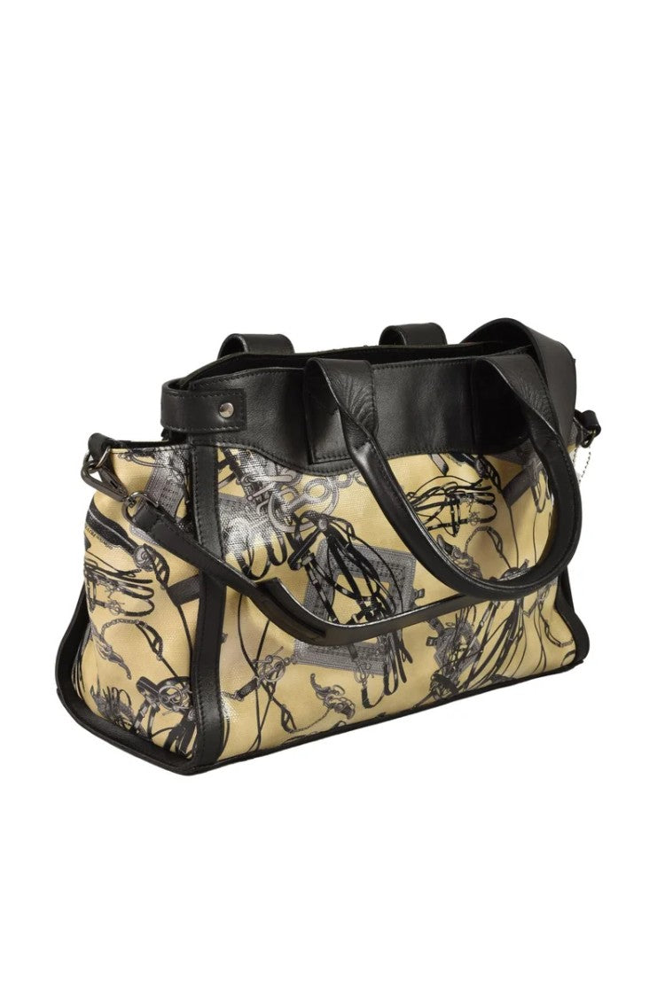 Collection Privee? Leather Bag - Black/Beige