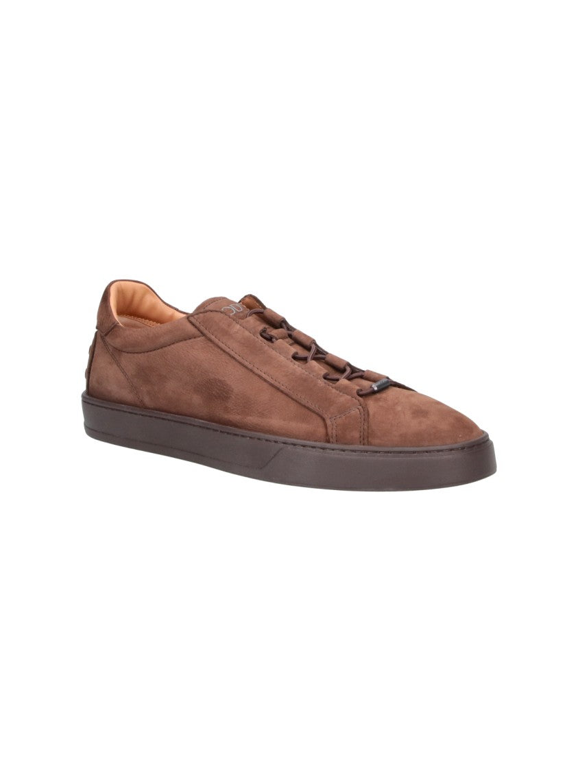 Tod's Brown Calf Suede Sneakers