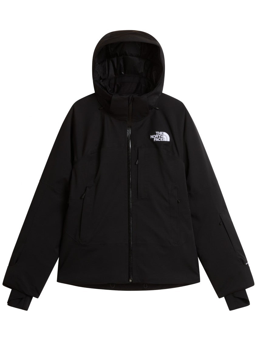 The North Face Front Zippered Black Hooded Jacket With Adjustable Cuffs
