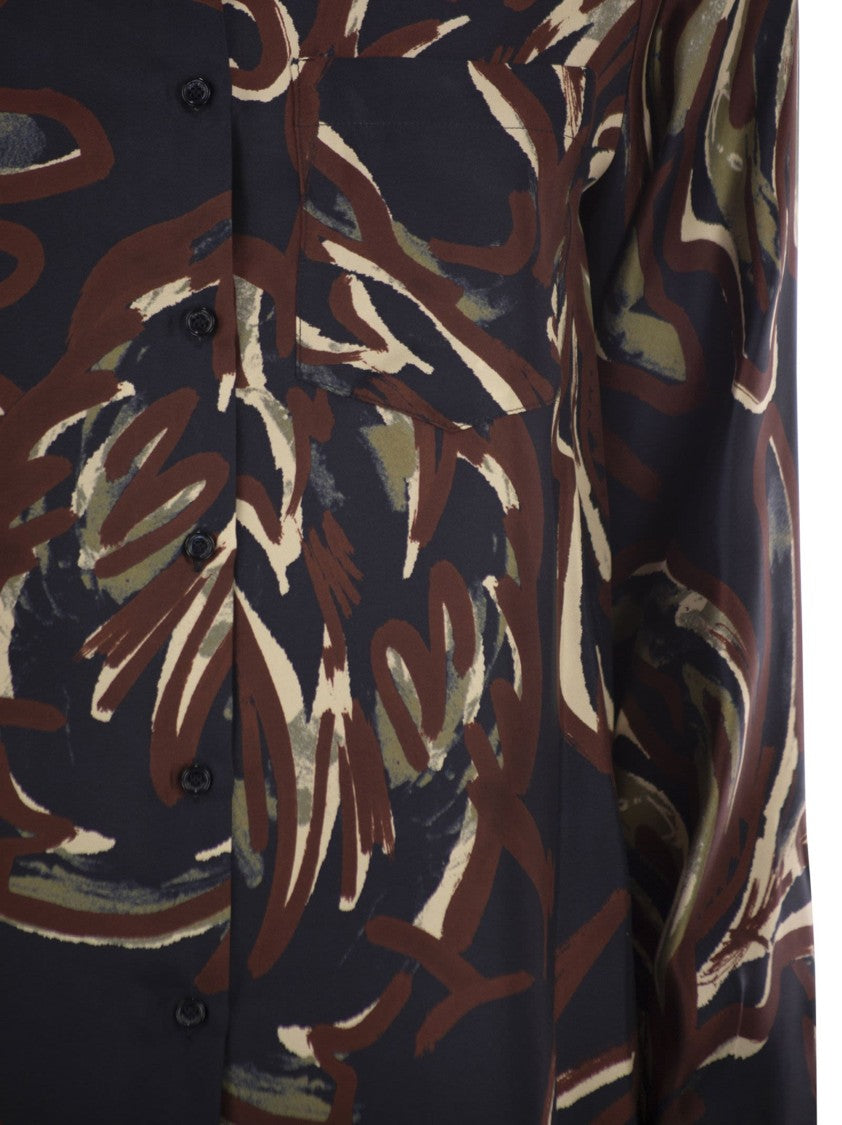 Max Mara Rive - Printed Twill Shirt