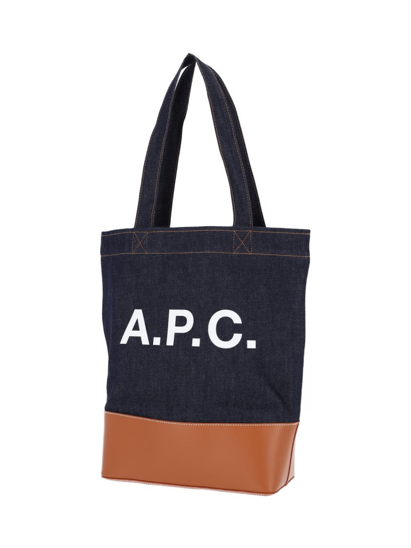 A.P.C. Blue Alex Denim Cotton Tote Bag
