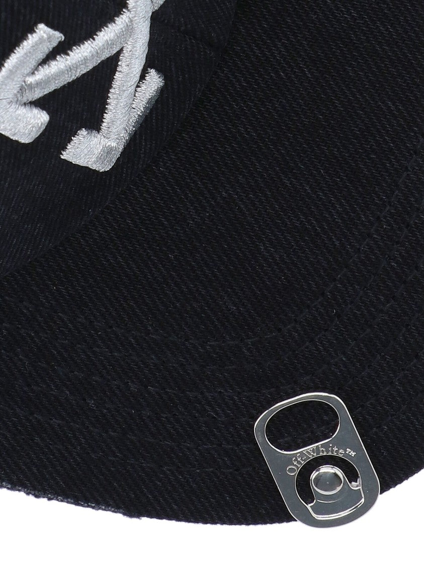 Off-White Curved Visor Baseball Cap In Black Cotton