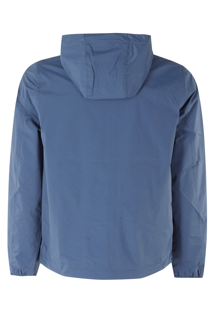 K-Way Insignia Blue Jack Stretch Hooded Nylon Jacket