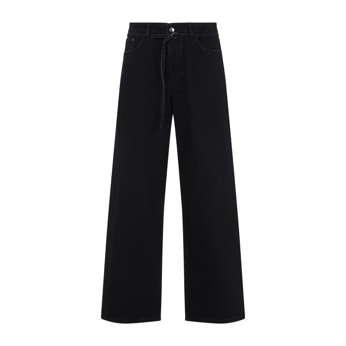 032C Wide-Leg Black Jeans With High Waist