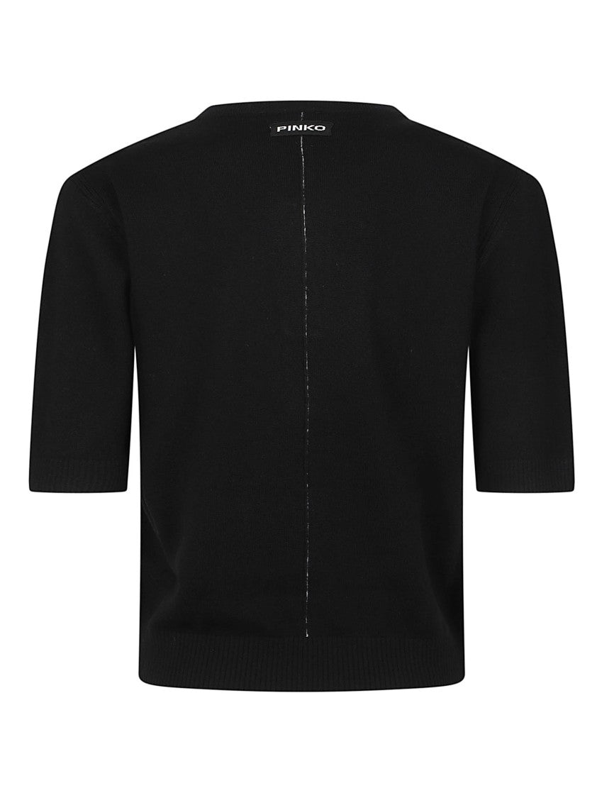 Pinko Varsavia Wool-Blend Short-Sleeve Sweater