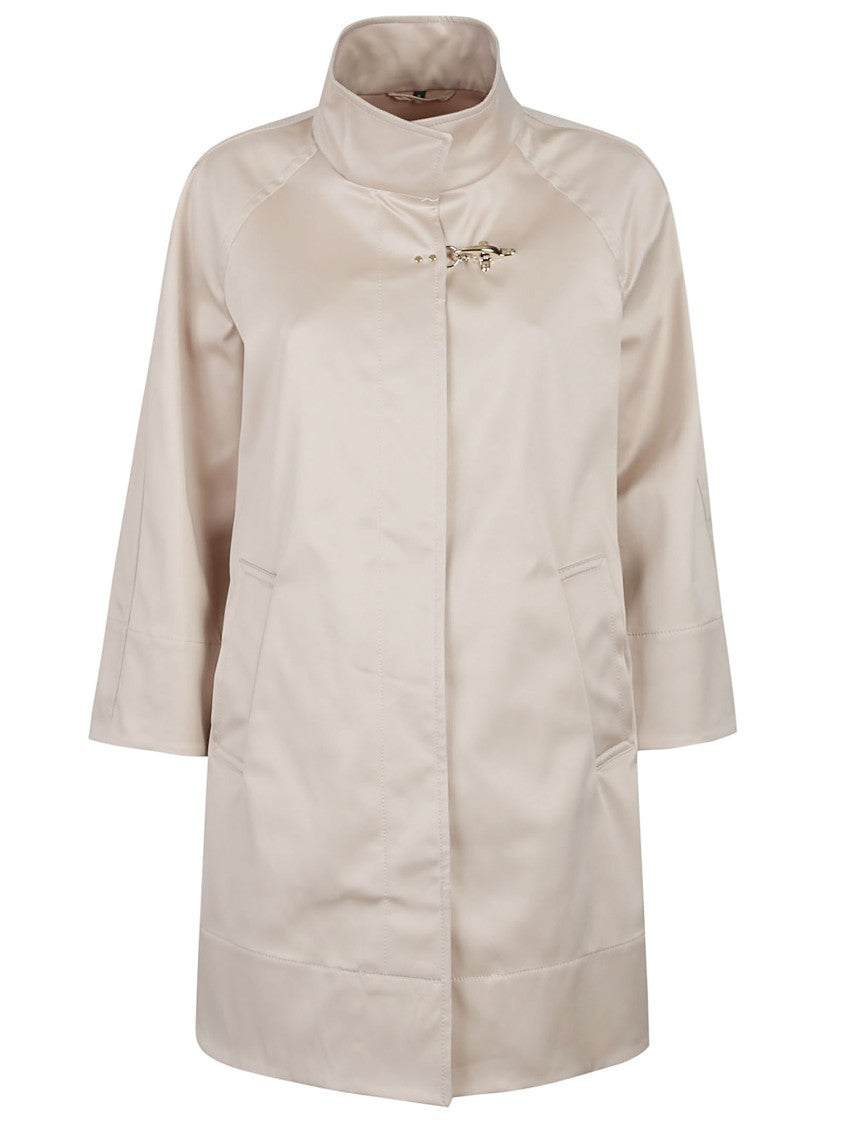 Fay Polyester High Collar Cape
