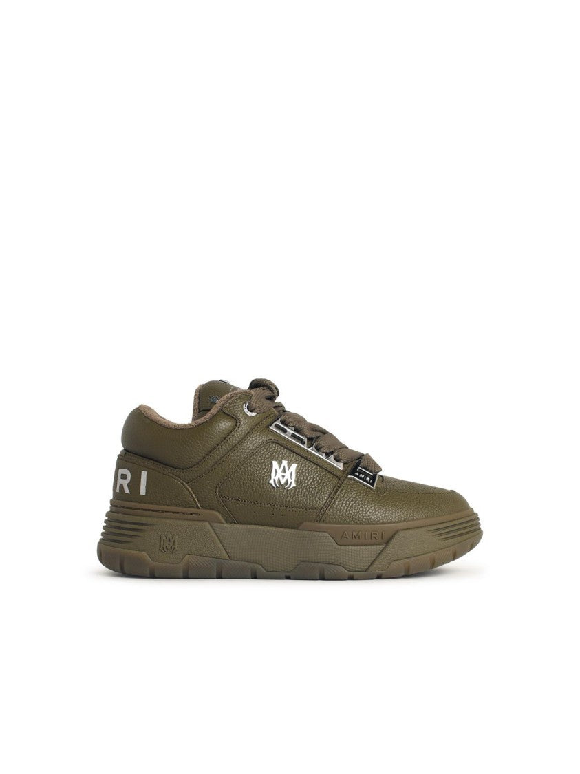 Amiri 'Metallic Ma-1' Thyme Green Leather Sneakers