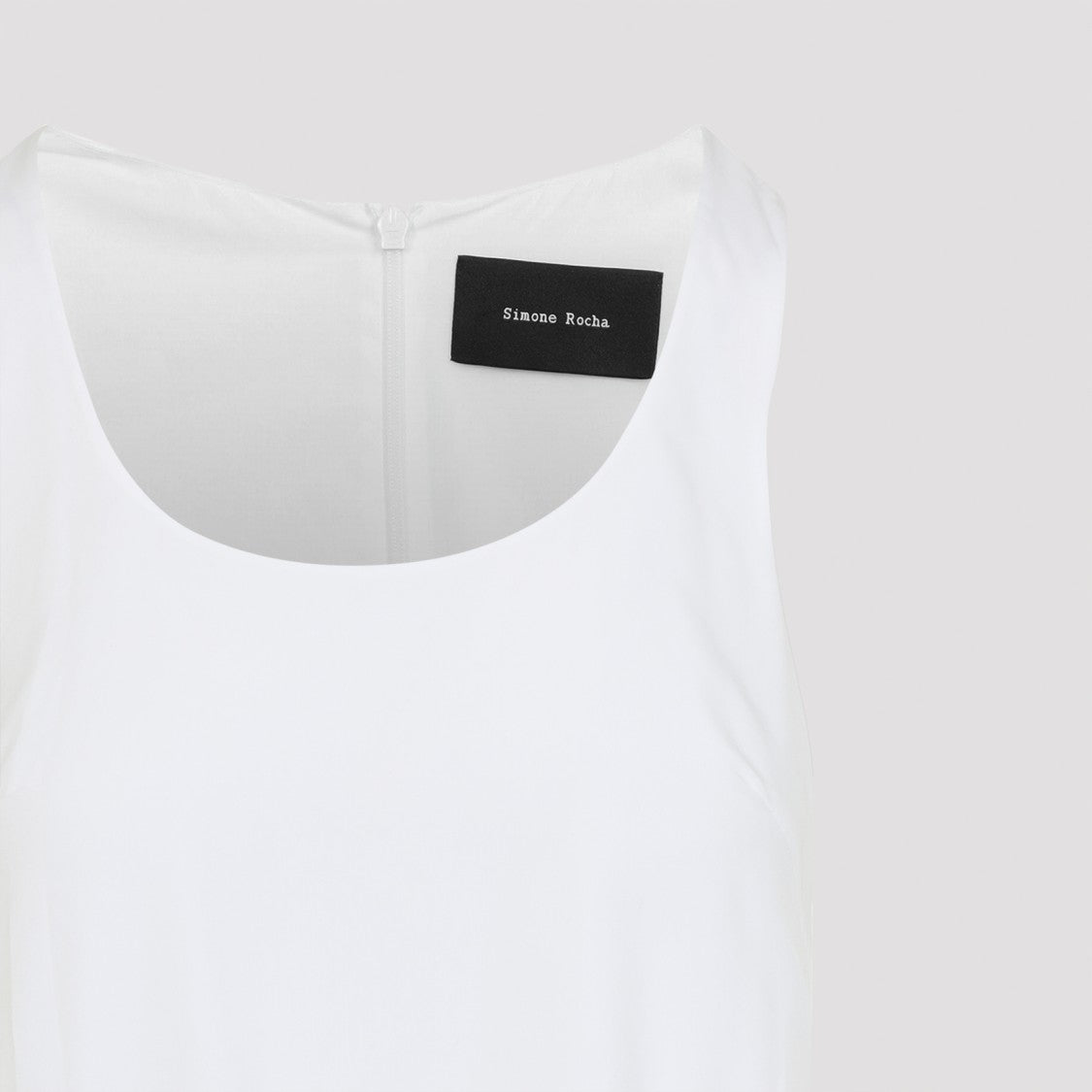 Simone Rocha Sleeveless Midi Dress With Oversized Ruffle Detail