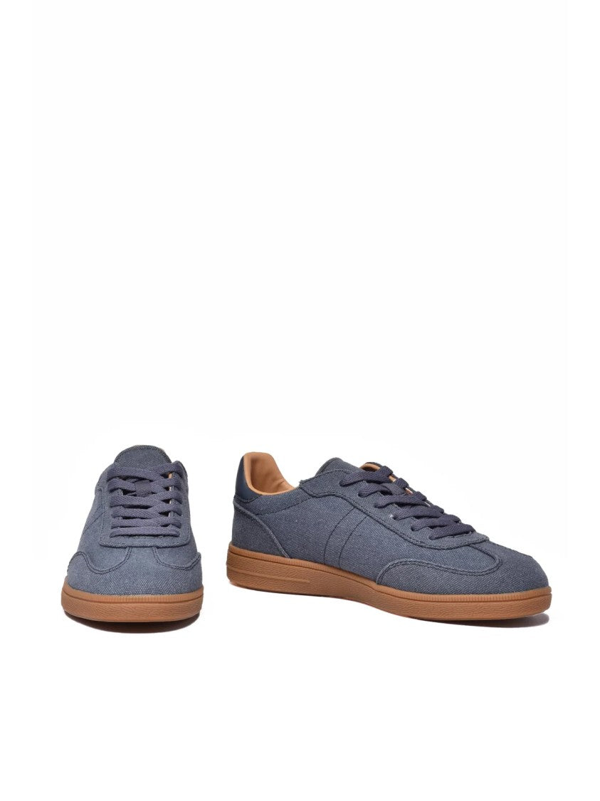 Mm By Max Mara Blue Canvas Rubber Sneakers