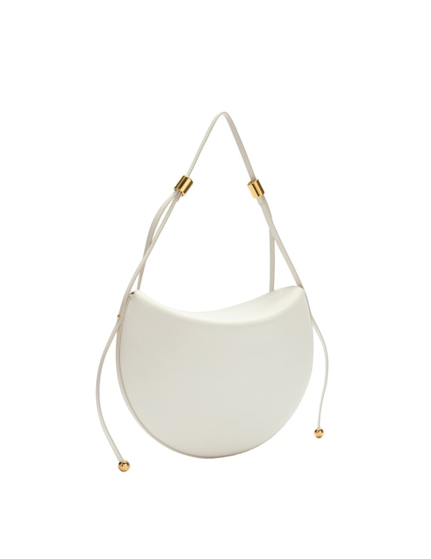 Furla Moonstone S Leather Shoulder Bag, Cream Color