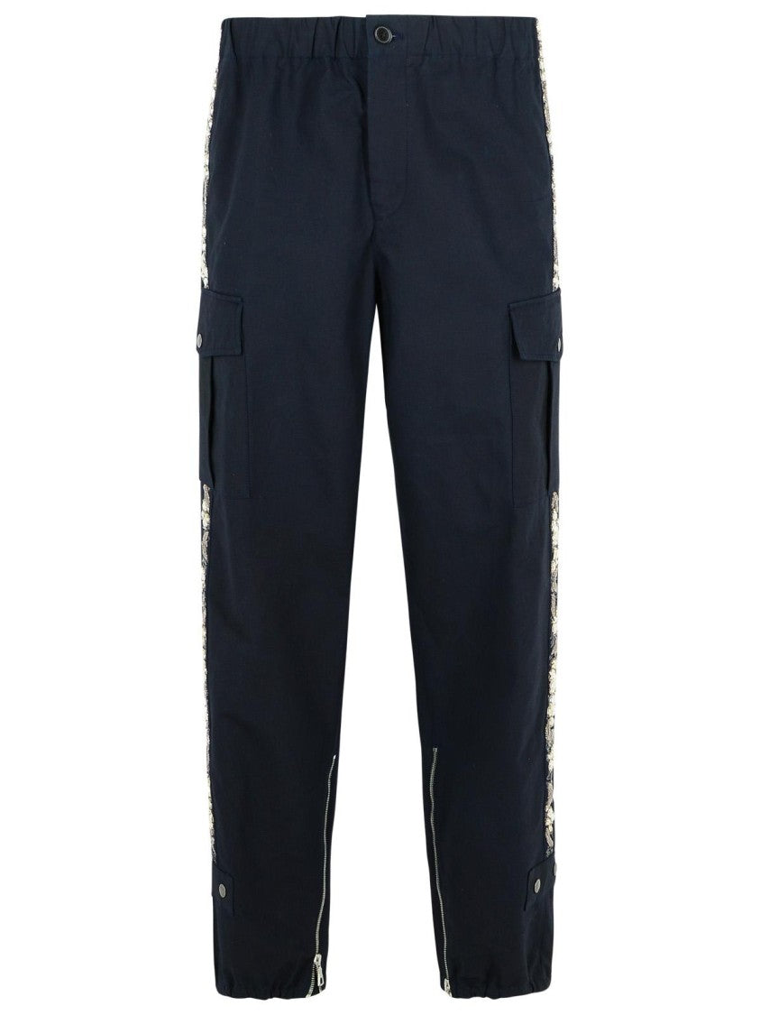 Dries Van Noten Pebb' Navy Cotton Pants