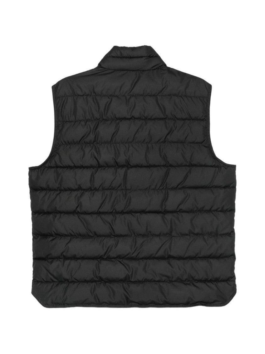 Dolce & Gabbana Black Quilted High Collar Vest Jacket