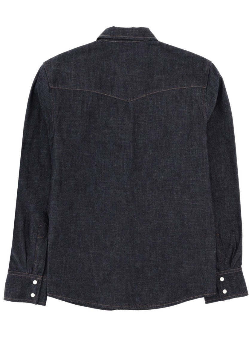 A.P.C. Black Cotton Western Straight-Cut Shirt