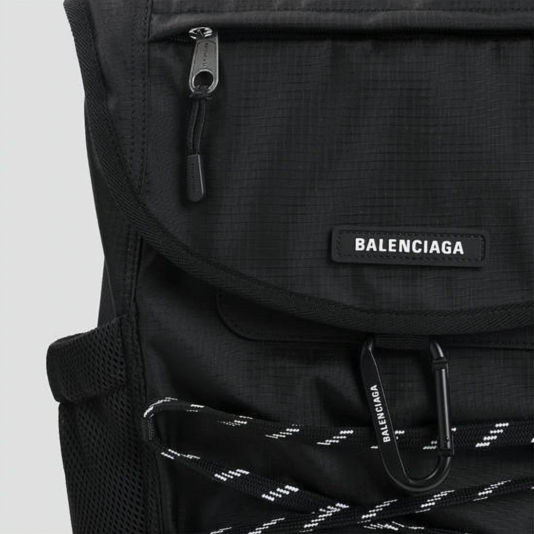Balenciaga Nylon Backpack With Zippered Flap Top