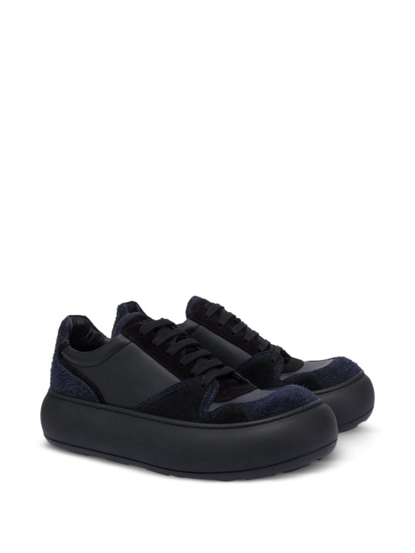 Moschino Textured Silk And Nylon Low-Top Sneakers