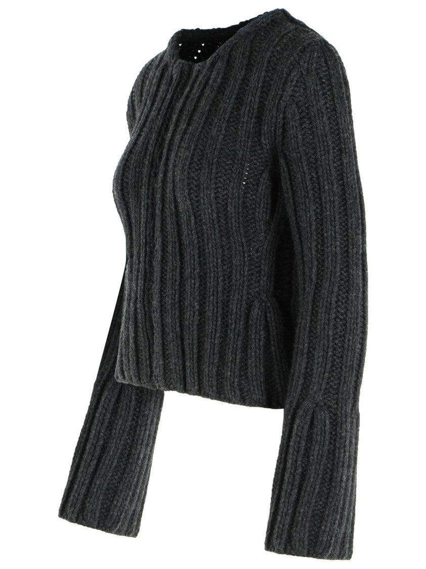 Khaite 'Janis' Dark Grey Cashmere Cardigan