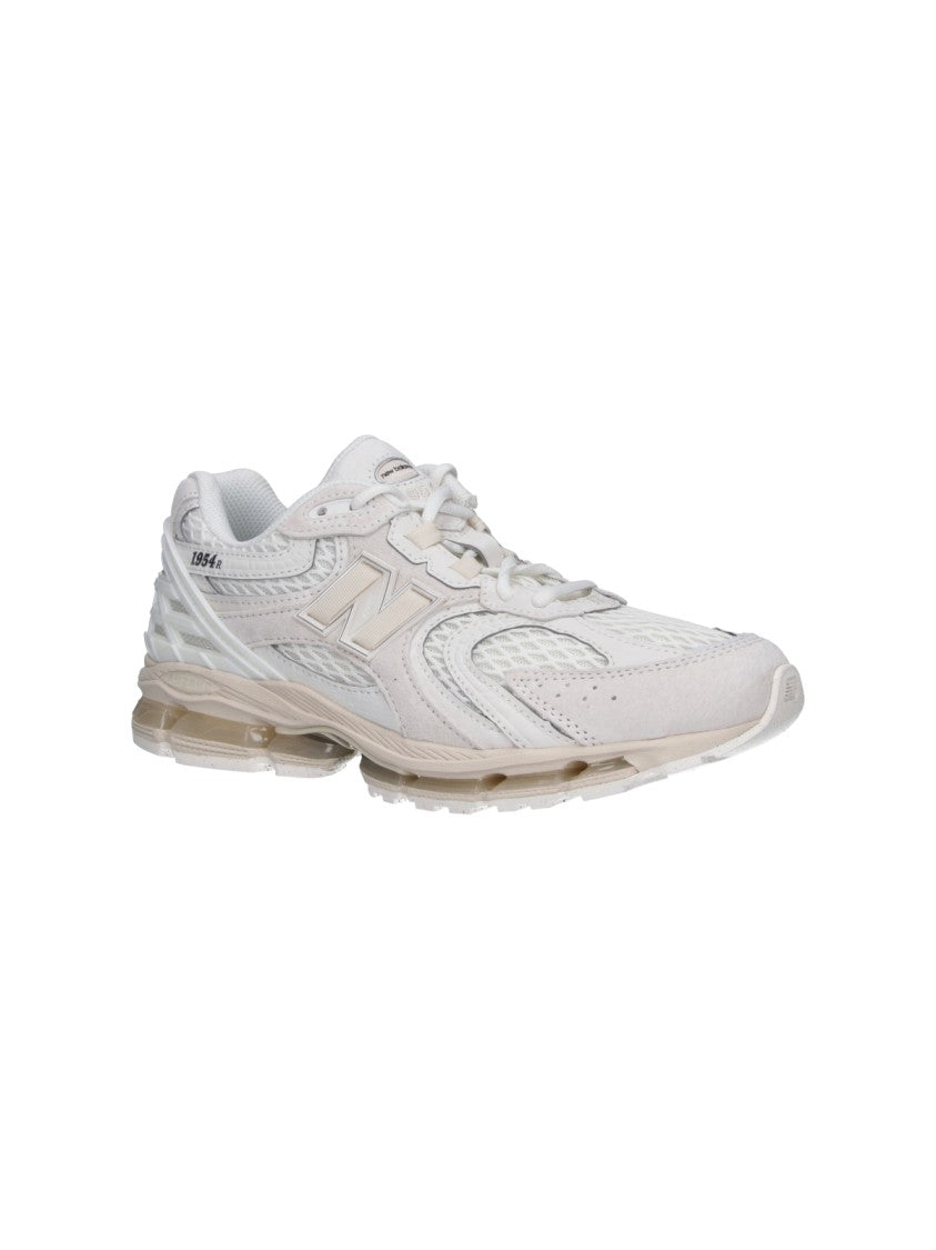 New Balance White 1954R Leather Sneakers
